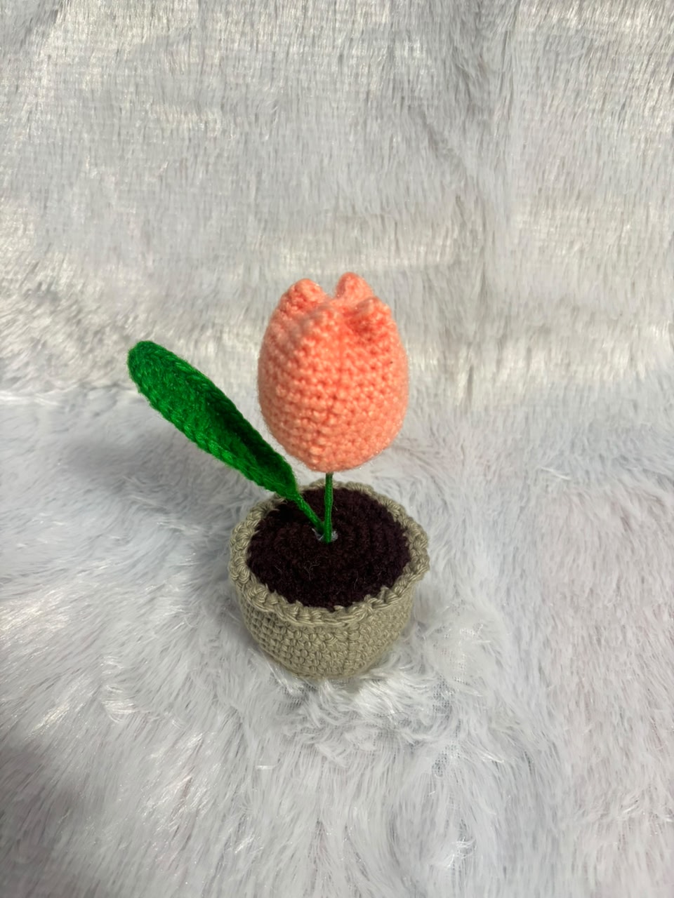 Tulip Treasure Handcrafted Crochet Tulip Pot