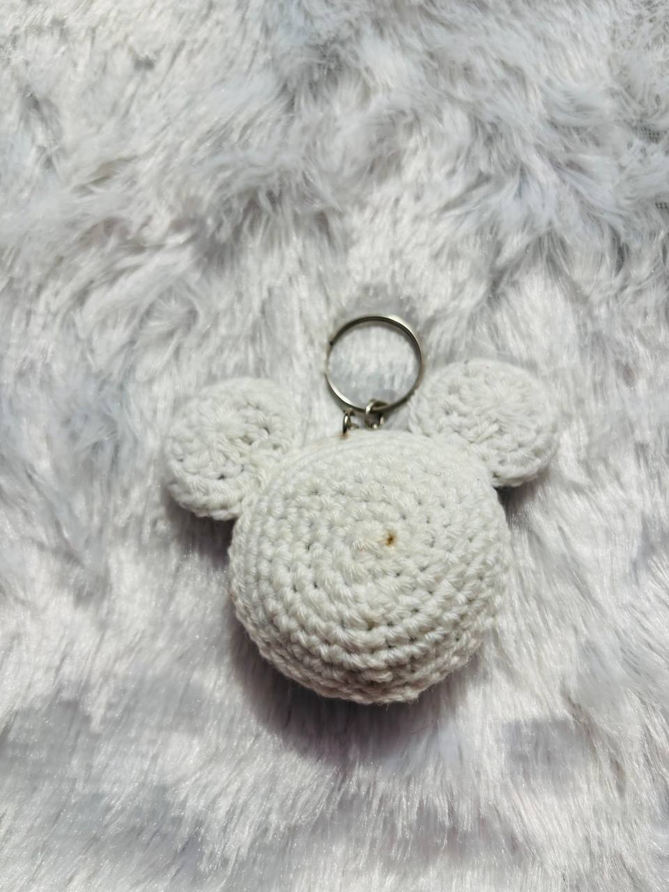SnowySnout Crochet Teddy Keychain