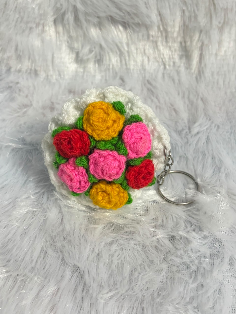 Flora Fantasy Charm Crochet Bouquet Keychain