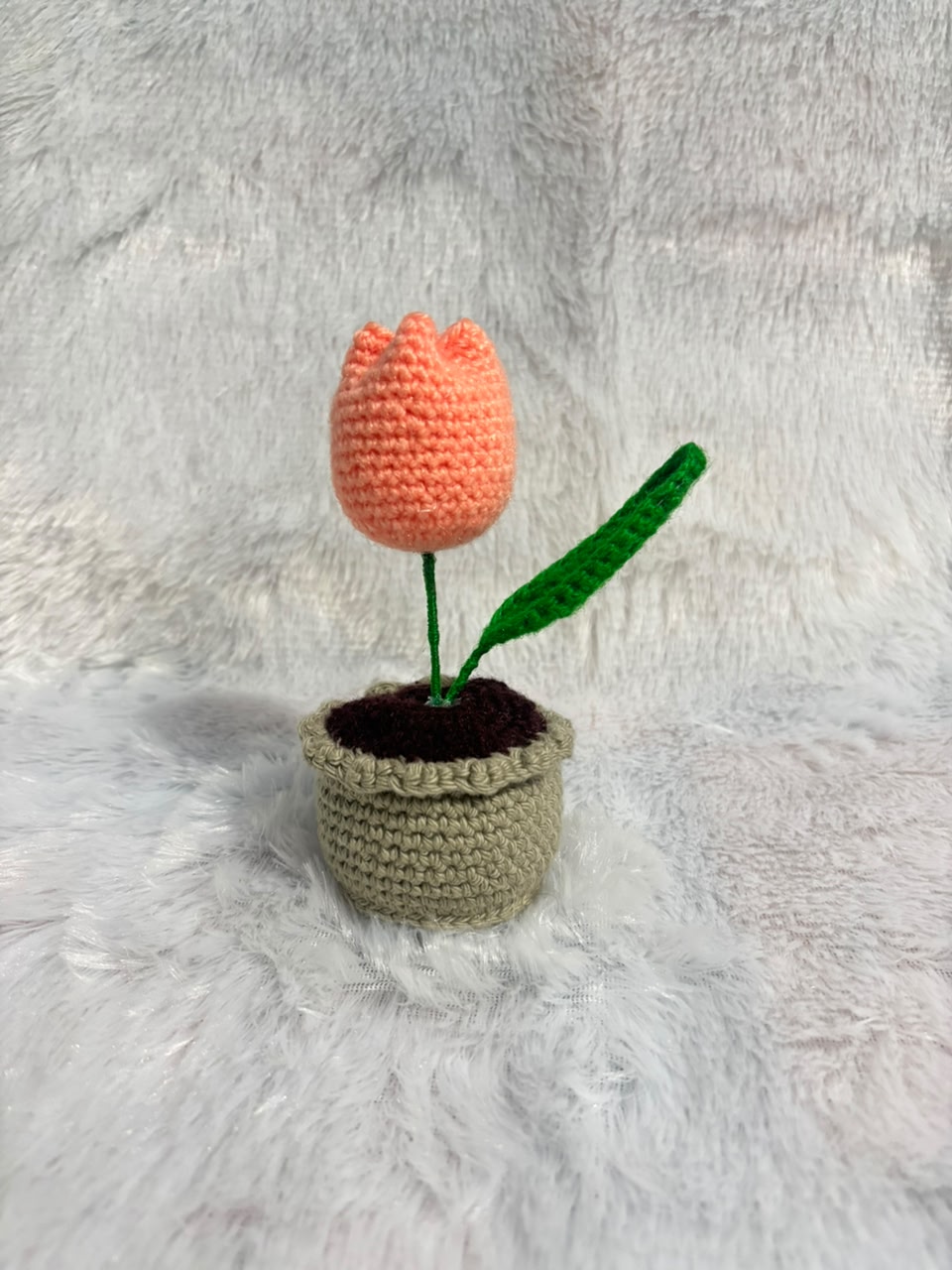 Tulip Treasure Handcrafted Crochet Tulip Pot