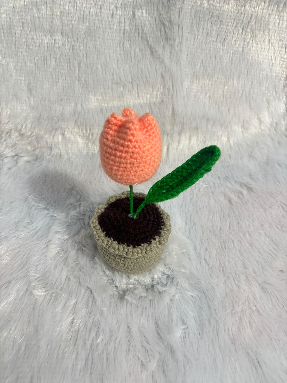 Tulip Treasure Handcrafted Crochet Tulip Pot