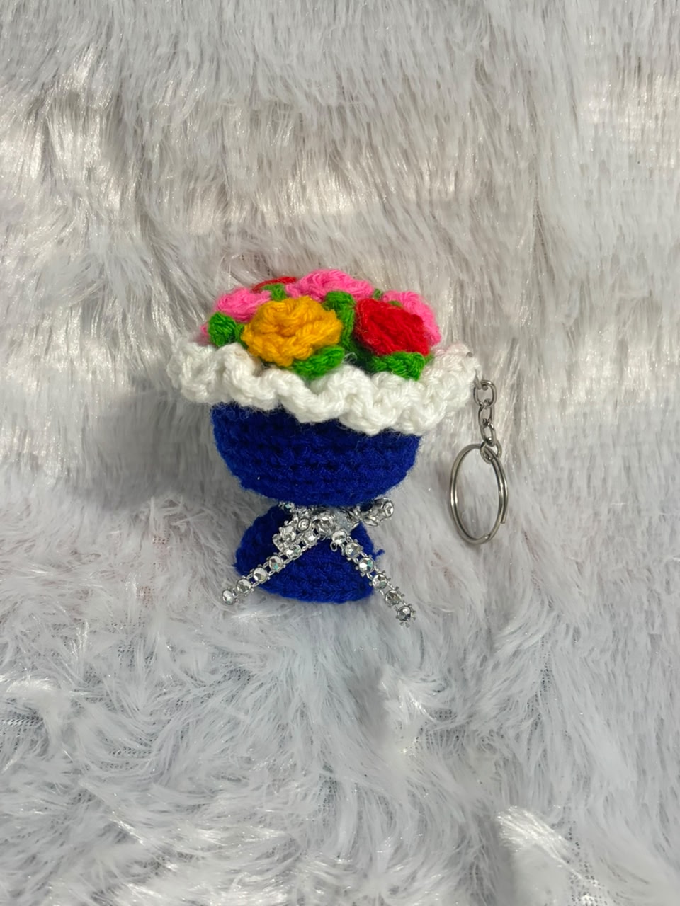 Flora Fantasy Charm Crochet Bouquet Keychain