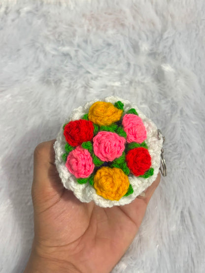 Flora Fantasy Charm Crochet Bouquet Keychain