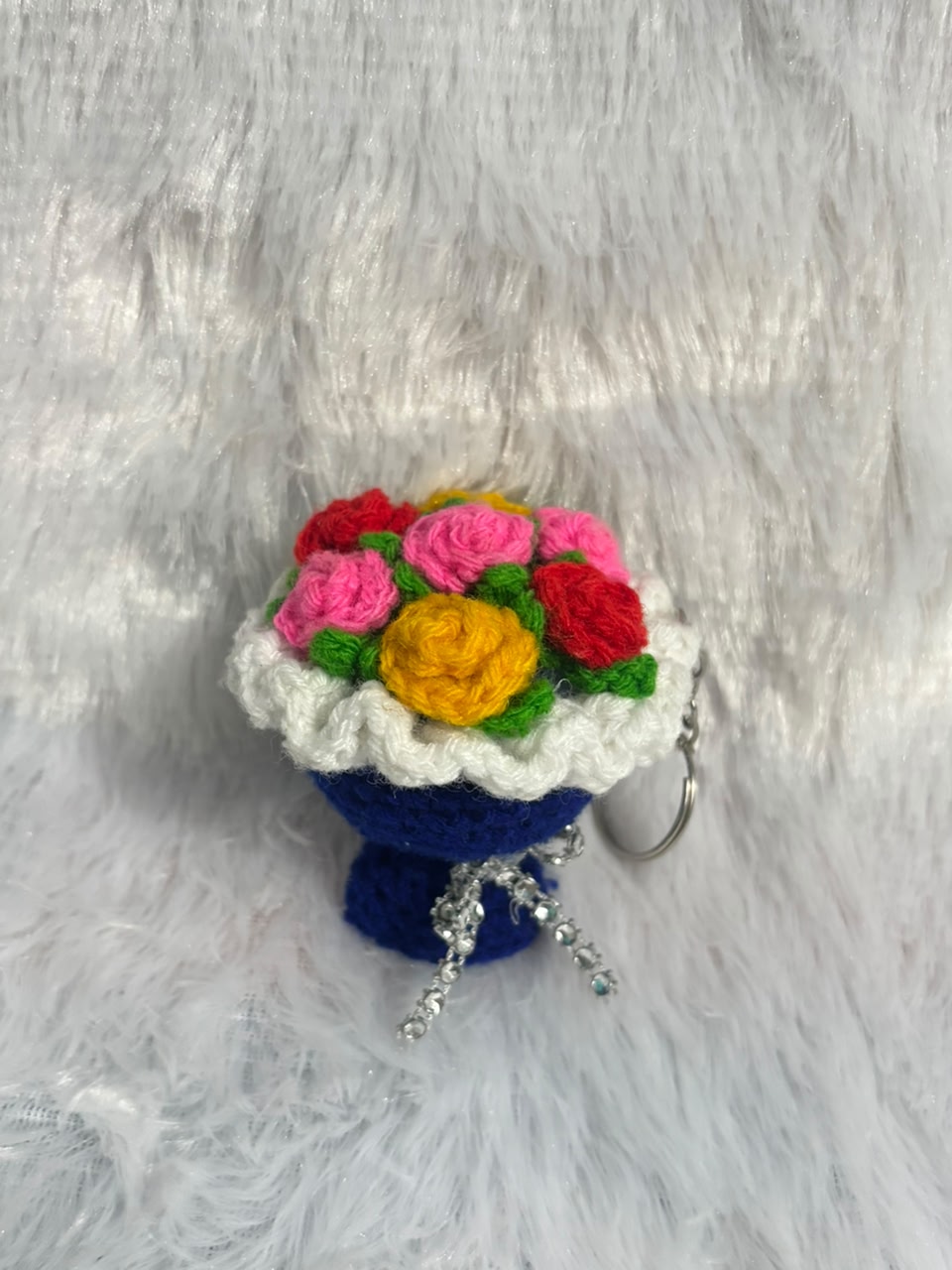 Flora Fantasy Charm Crochet Bouquet Keychain