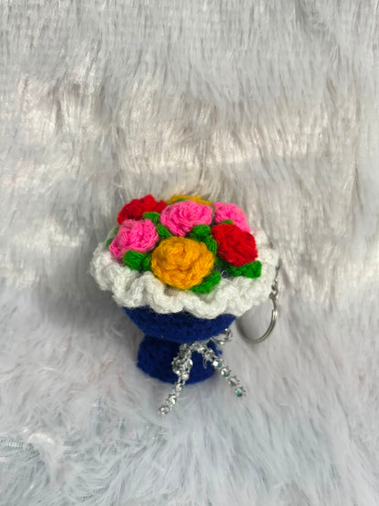 Flora Fantasy Charm Crochet Bouquet Keychain