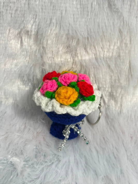 Flora Fantasy Charm Crochet Bouquet Keychain