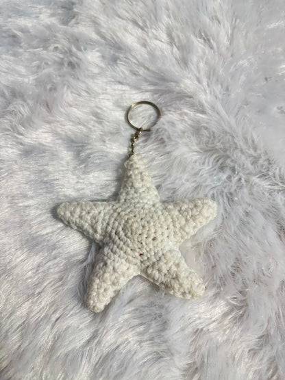 Starlight Smile Crochet Keychain Charm