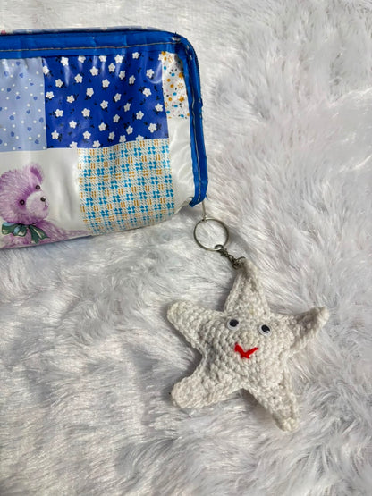 Starlight Smile Crochet Keychain Charm