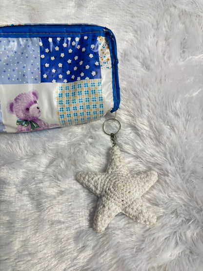 Starlight Smile Crochet Keychain Charm