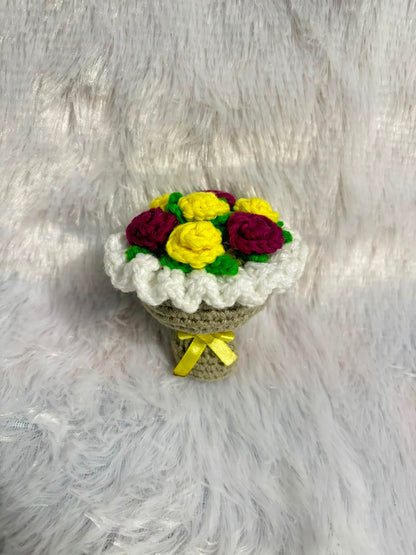 Flora Fantasy Charm Crochet Bouquet Keychain