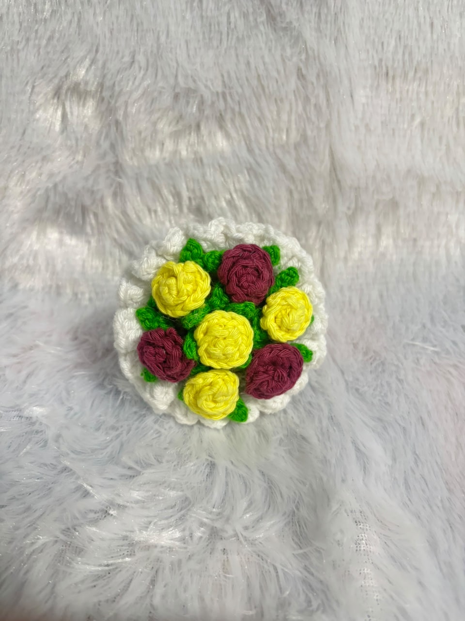 Flora Fantasy Charm Crochet Bouquet Keychain