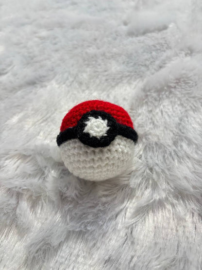 CozyCatch Crochet Pokeball Keychain