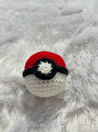 CozyCatch Crochet Pokeball Keychain