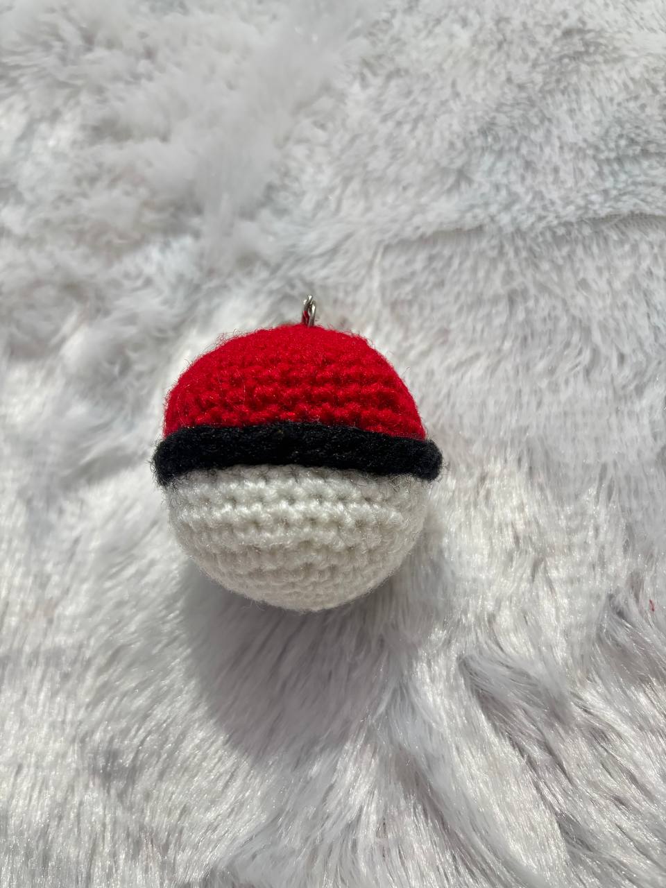 CozyCatch Crochet Pokeball Keychain