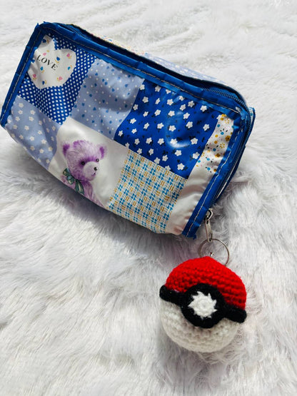 CozyCatch Crochet Pokeball Keychain