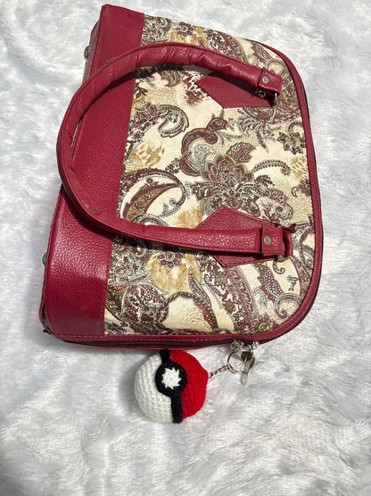 CozyCatch Crochet Pokeball Keychain