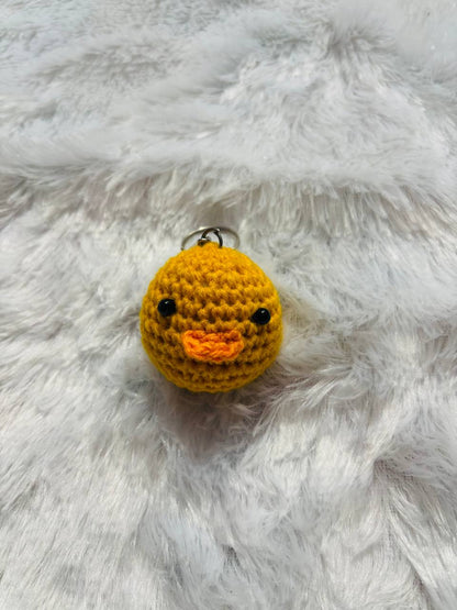 Golden Quack Crochet Duck Charm