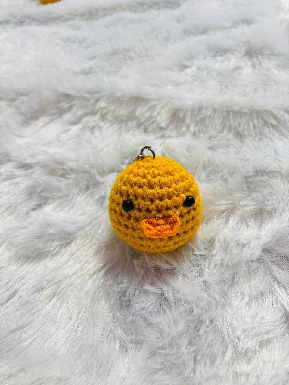 Golden Quack Crochet Duck Charm