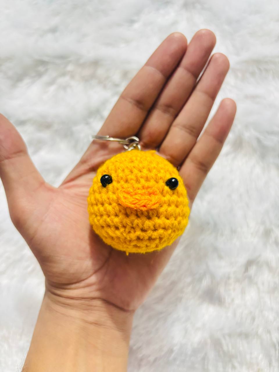 Golden Quack Crochet Duck Charm