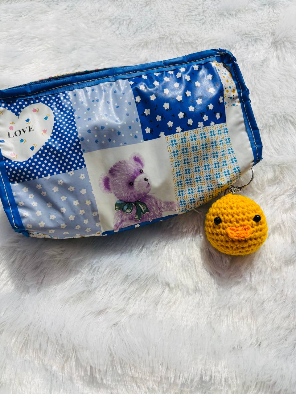 Golden Quack Crochet Duck Charm