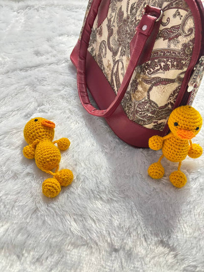 Quacklet Charm Crochet Duckling Keychain