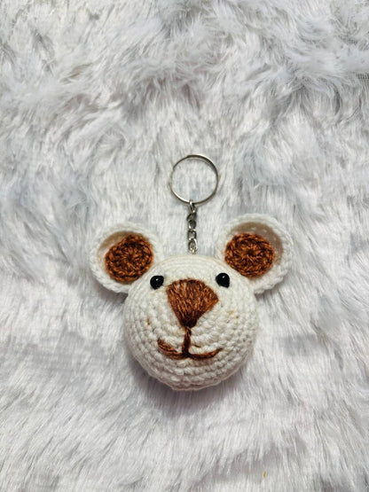 SnowySnout Crochet Teddy Keychain