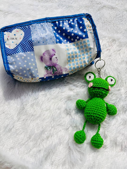 FroggyPop Crochet Frog Keychain