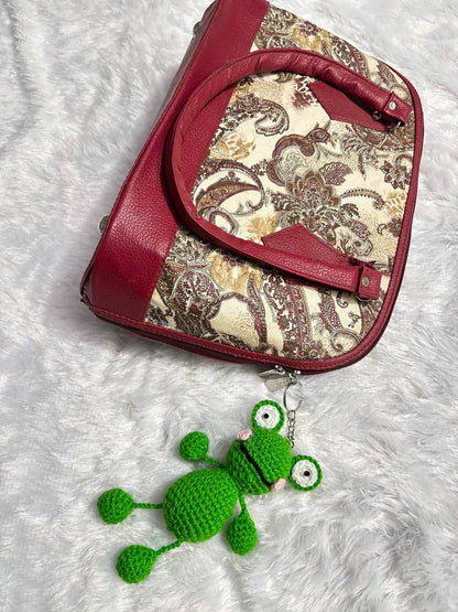 FroggyPop Crochet Frog Keychain
