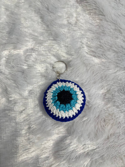 NazarGlow Evil Eye Crochet Keychain