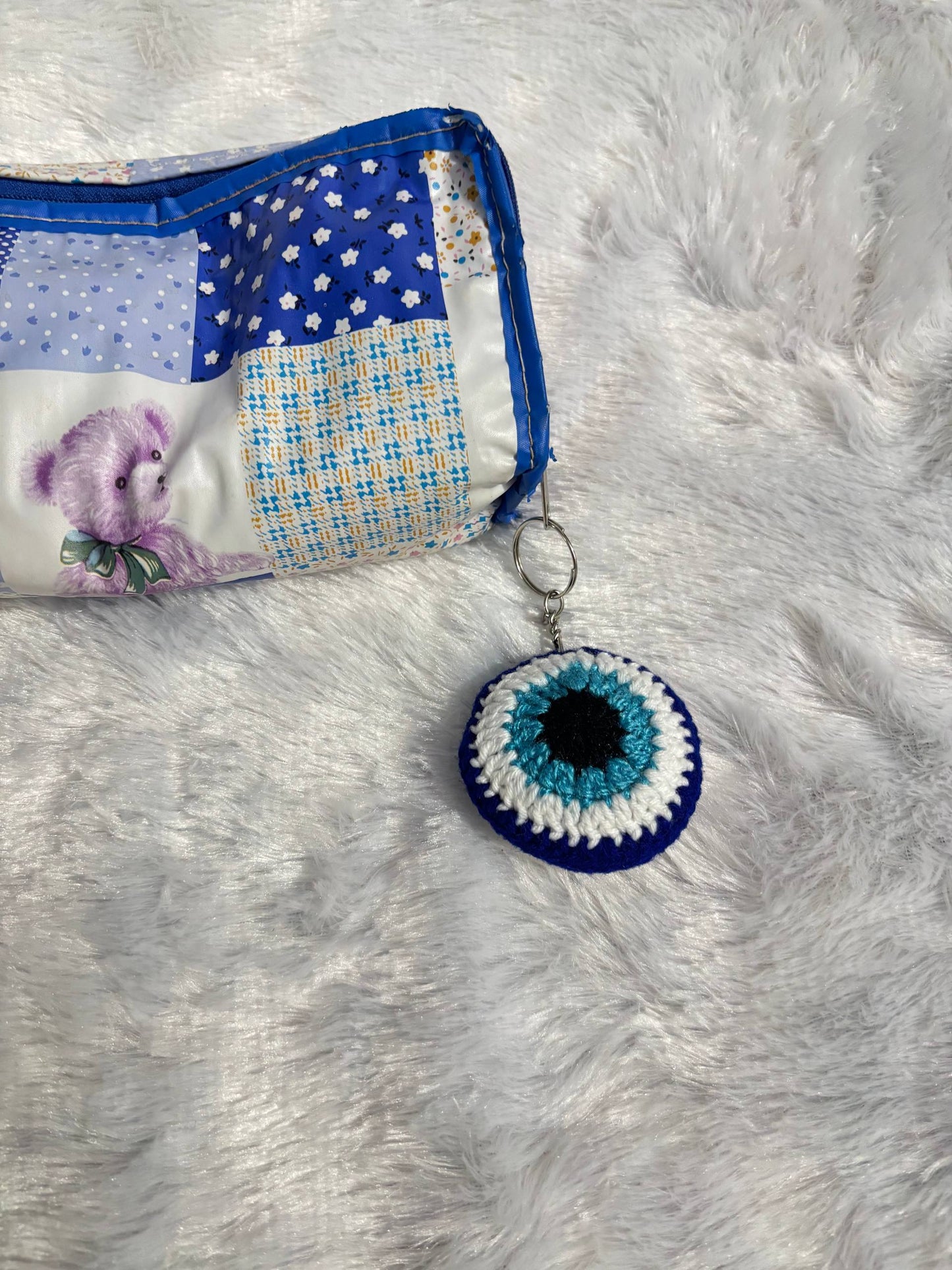 NazarGlow Evil Eye Crochet Keychain