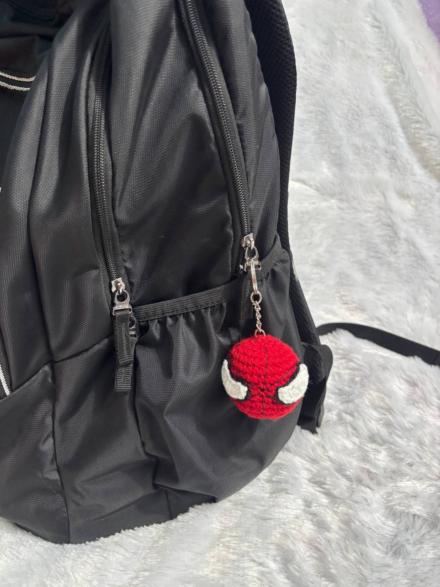 SpideyPop Crochet Spiderman Keychain Charm