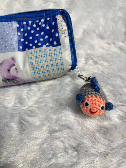 AquaBloop Crochet Fishy Keyring Charm